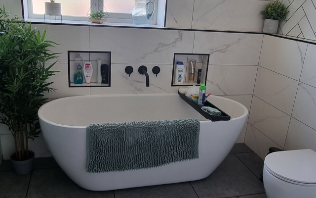 matching recesses compliment the look of the room
